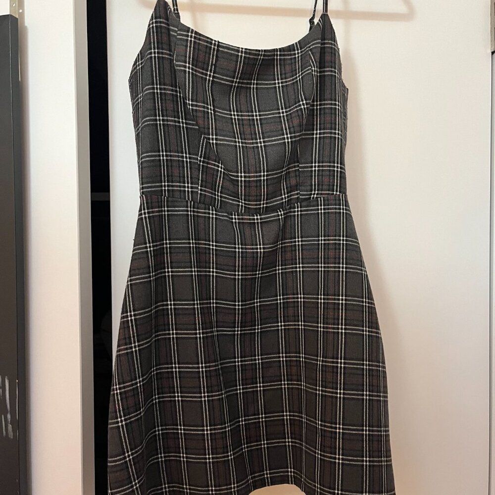 Reformation Plaid Mini Dress